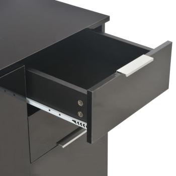 Sideboard Hochglanz-Schwarz 107x35x80,5 cm