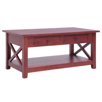 ARDEBO.de - Couchtisch Braun 100×55×46 cm Massivholz Mahagoni
