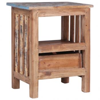 Nachttisch 41x30x50 cm Altholz Massiv