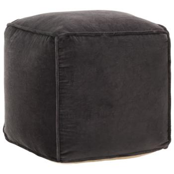ARDEBO.de - Pouf Baumwollsamt 40x40x40 cm Anthrazit