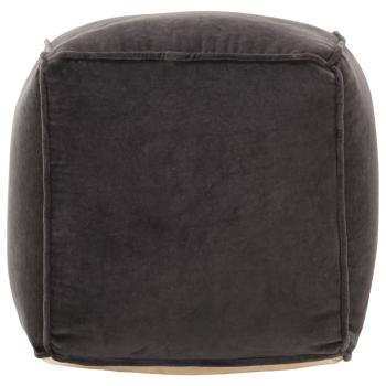 Pouf Baumwollsamt 40x40x40 cm Anthrazit