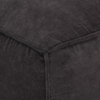 Pouf Baumwollsamt 40x40x40 cm Anthrazit