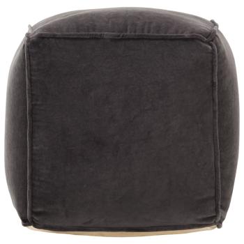 Pouf Baumwollsamt 40x40x40 cm Anthrazit