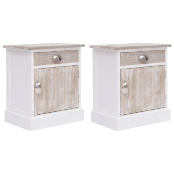 Nachttische 2 Stk. 38x28x45 cm Paulownia Holz