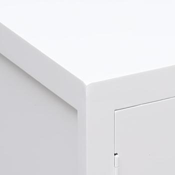 Nachttisch Weiß 38×28×52 cm Paulownia Holz