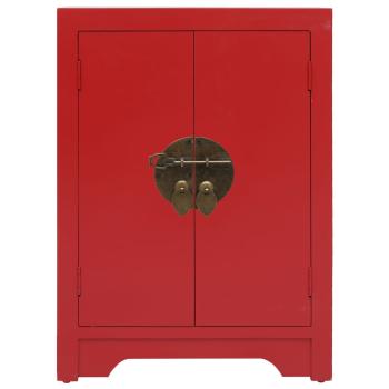 Nachttisch Rot 38×28×52 cm Paulownia Holz