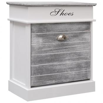 ARDEBO.de - Schuhschrank Grau 50 x 28 x 58 cm Paulownia Holz