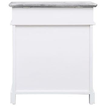 Schuhschrank Grau 50 x 28 x 58 cm Paulownia Holz