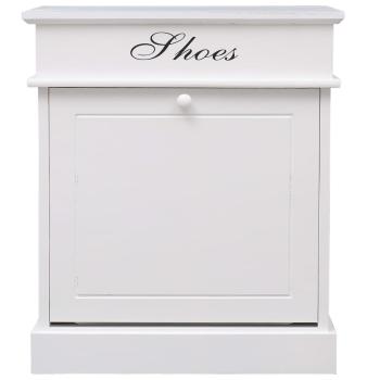 Schuhschrank Weiß 50 x 28 x 58 cm Paulownia Holz