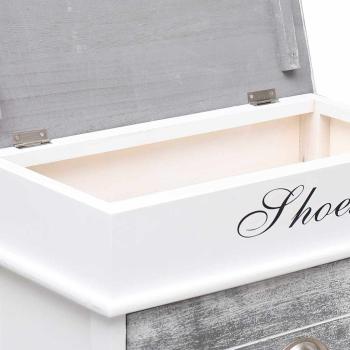 Schuhschrank Grau 50 x 28 x 98 cm Paulownia Holz