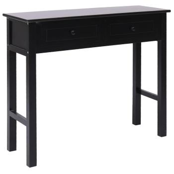 ARDEBO.de - Konsolentisch Schwarz 90 × 30 × 77 cm Holz