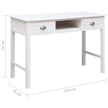 Schreibtisch Weiß 110×45×76 cm Holz
