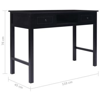 Schreibtisch Schwarz 110×45×76 cm Holz