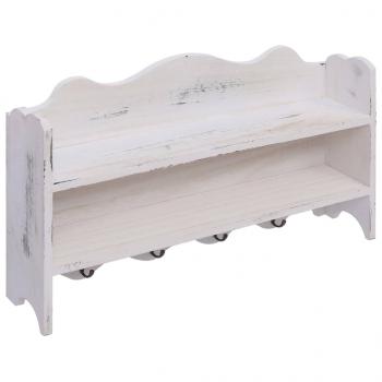 Wandgarderobe Weiß 50 x 10 x 30 cm Holz