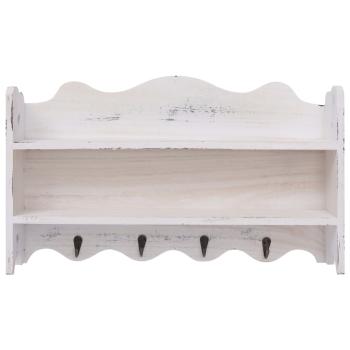 Wandgarderobe Weiß 50 x 10 x 30 cm Holz