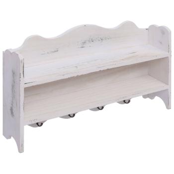Wandgarderobe Weiß 50 x 10 x 30 cm Holz