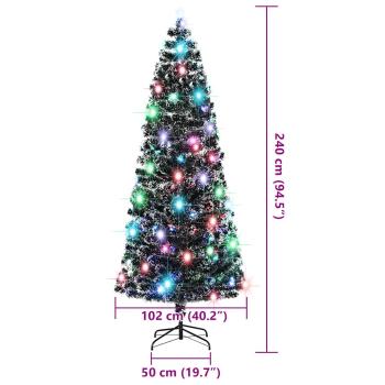 Weihnachtsbaum mit Beleuchtung und Ständer 240 cm Glasfaser