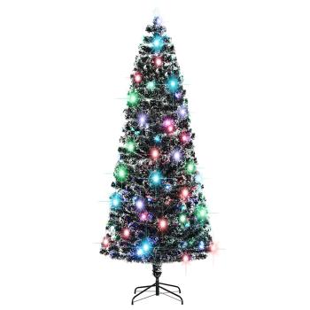 Weihnachtsbaum mit Beleuchtung und Ständer 240 cm Glasfaser