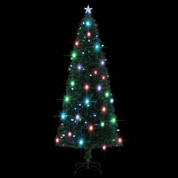 Weihnachtsbaum mit Beleuchtung und Ständer 240 cm Glasfaser