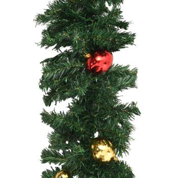 Weihnachtsgirlande Geschmückt mit Kugeln 5 m