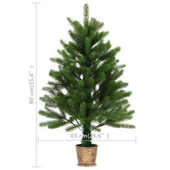 Künstlicher Weihnachtsbaum Naturgetreue Nadeln 90 cm Grün