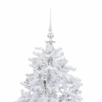 Schneiender Weihnachtsbaum mit Schirmfuß Weiß 140 cm