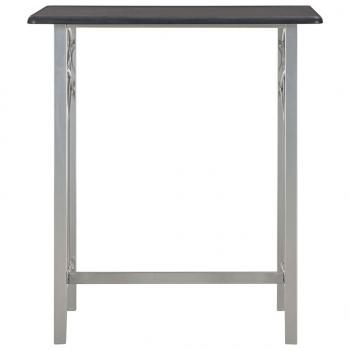 3-tlg. Bar-Set Holz und Stahl Schwarz