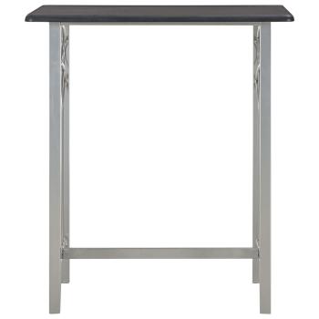 3-tlg. Bar-Set Holz und Stahl Schwarz