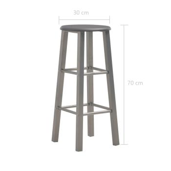 3-tlg. Bar-Set Holz und Stahl Anthrazit