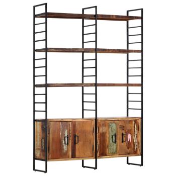 Bücherregal 4 Ebenen 124x30x180 cm Altholz Massiv