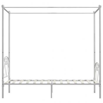 Himmelbett-Gestell Weiß Metall 120 x 200 cm 