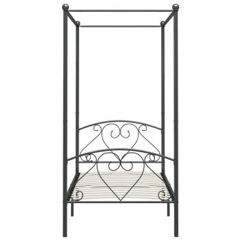 Himmelbett-Gestell Grau Metall 120 x 200 cm 