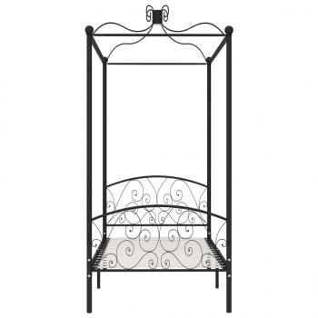 Himmelbett-Gestell Schwarz Metall 90 x 200 cm