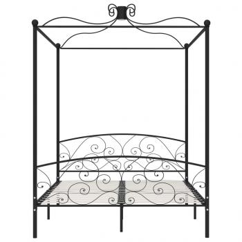 Himmelbett-Gestell Schwarz Metall 180 x 200 cm