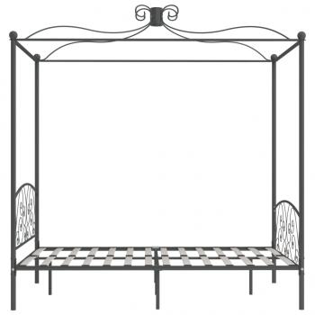 Himmelbett-Gestell Grau Metall 120 x 200 cm