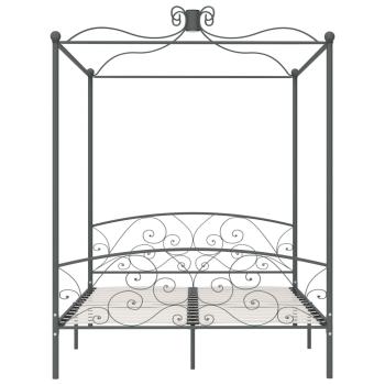 Himmelbett-Gestell Grau Metall 180 x 200 cm