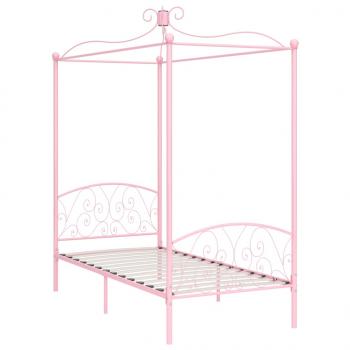 Himmelbett-Gestell Rosa Metall 90 x 200 cm