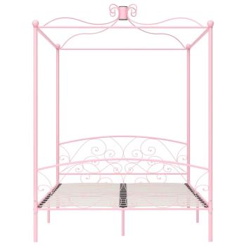Himmelbett-Gestell Rosa Metall 160 x 200 cm