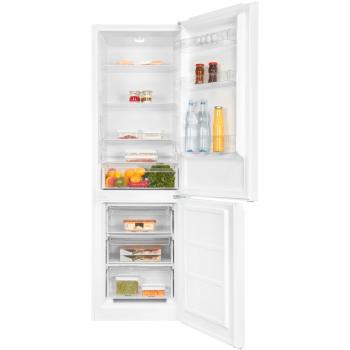 Exquisit GC320-95-E-040C weiß Stand Kühl-Gefrierkombination, 60 cm breit, 315 L, LED Beleuchtung, Gemüseschublade, weiß