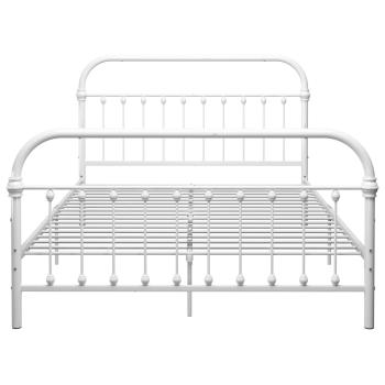 Bettgestell Weiß Metall 140×200 cm