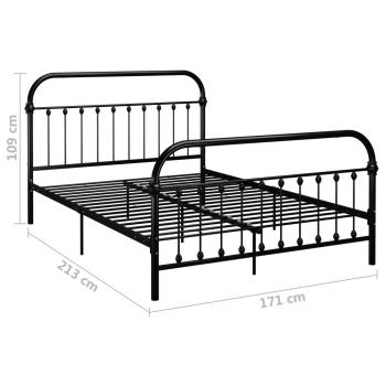 Bettgestell Schwarz Metall 160×200 cm