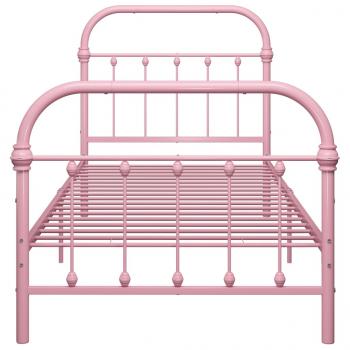 Bettgestell Rosa Metall 100 × 200 cm