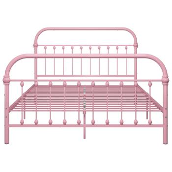 Bettgestell Rosa Metall 140×200 cm