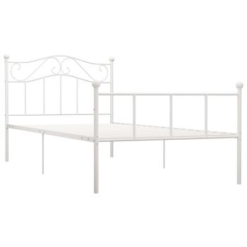 Bettgestell Weiß Metall 100×200 cm