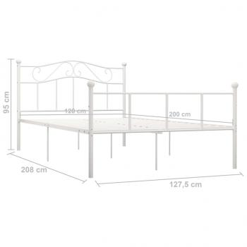 Bettgestell Weiß Metall 120x200 cm