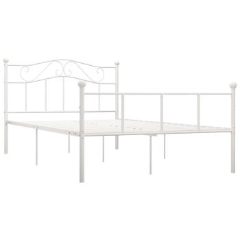 Bettgestell Weiß Metall 160×200 cm 