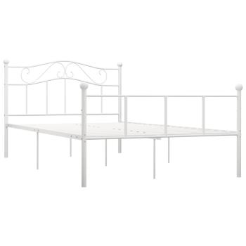 Bettgestell Weiß Metall 160×200 cm 