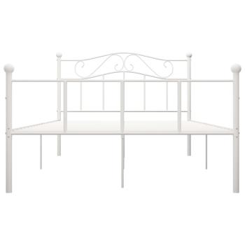 Bettgestell Weiß Metall 160×200 cm 