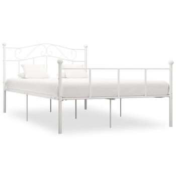 Bettgestell Weiß Metall 160×200 cm 