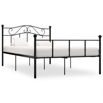ARDEBO.de - Bettgestell Schwarz Metall 140×200 cm